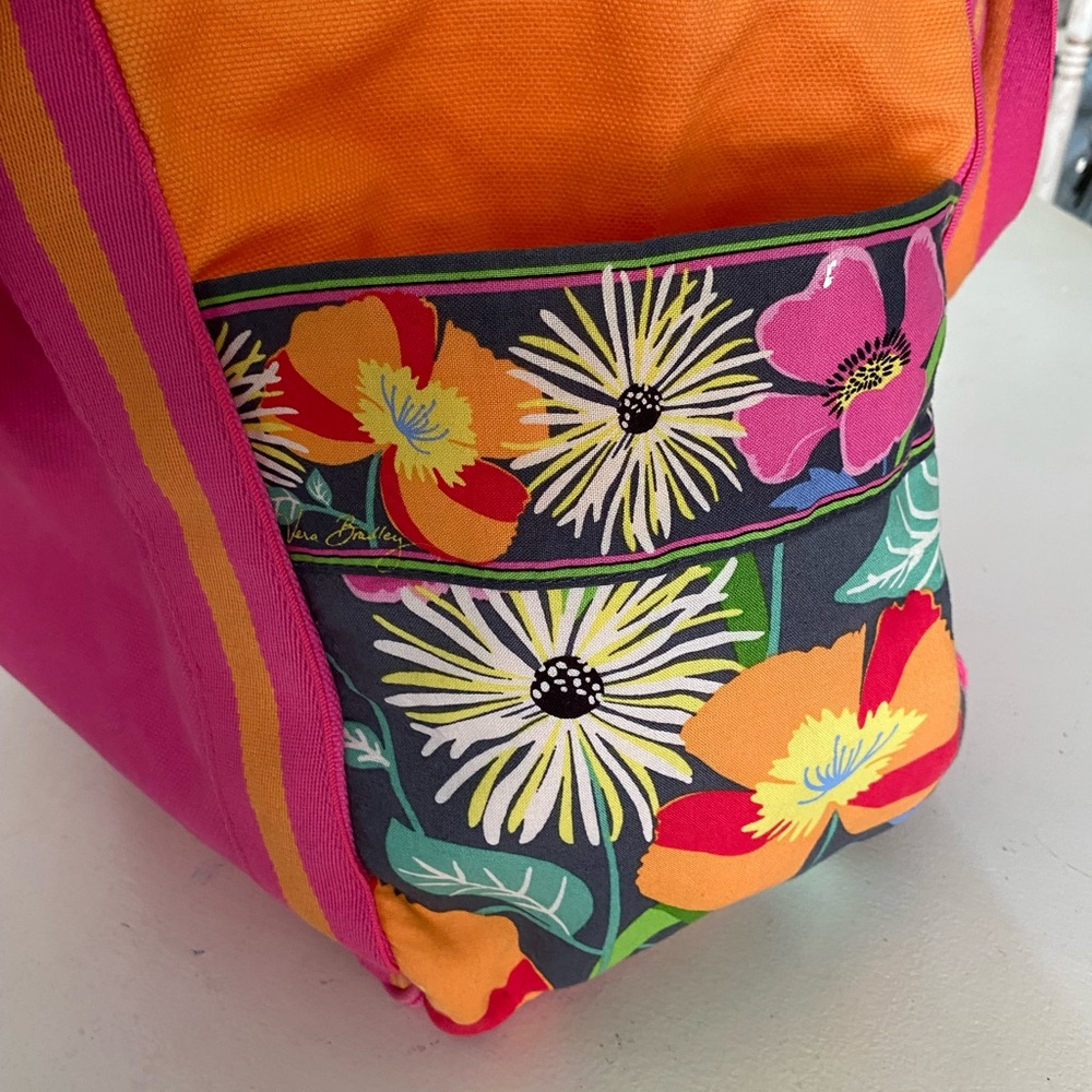 Vera Bradley Jazzy Bloom Large Tote Pool Swim Beach Bag - Picture 7 of 16